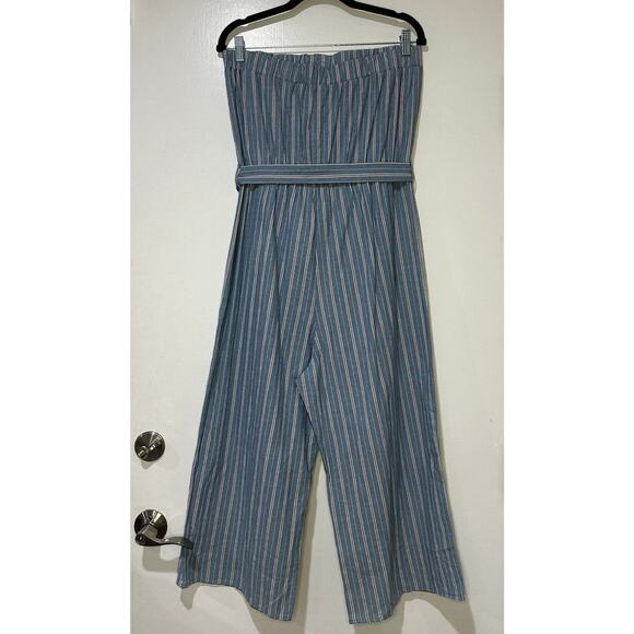 Lumiere Red, White & Blue Jumpsuit Size Large New w/ Tags Belted Waist - Picture 7 of 12